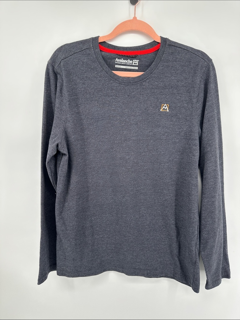 Avalanche Gorpcore Outdoorsy Utility Cabincore CausalCharcoal Crewneck Shirt SzM